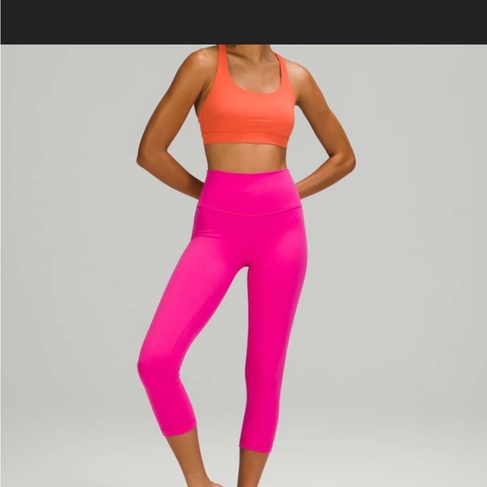 Lululemon align HR pant 25” sonic pink size 4. Nw/oT